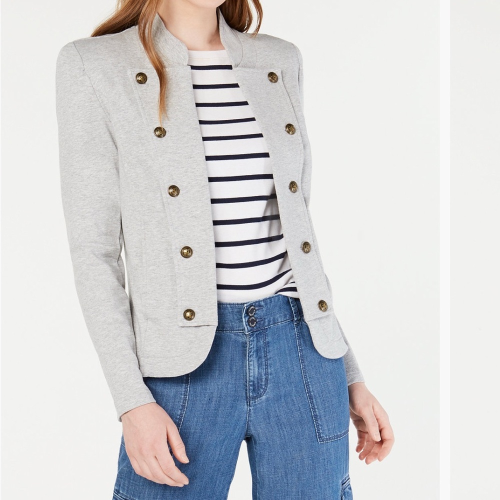 TOMMY HILFIGER Knit Band Military Jacket - Medium